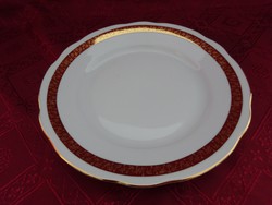 Mz Czechoslovakian porcelain gold-edged flat plate. He has!