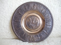 Beautiful Bronze Plate - Jesus Christ Resurrection and the 12 Apostles