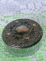 Old Glass Box, Powder Box, Puder Container