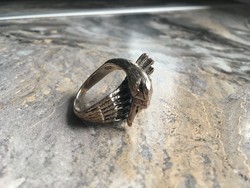 Egyedi vintage ezüst hattyù gyűrű eladò