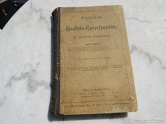 Antik német nyelvű levelezés tankönyv Handels...