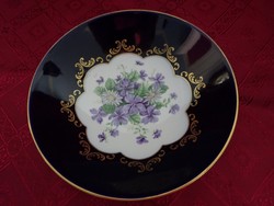 Wallendorf German porcelain, cobalt blue centerpiece, with a violet pattern, diameter 20.5 cm. He has!