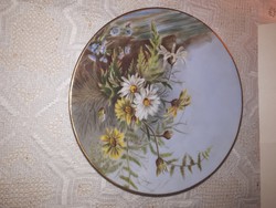 Antik kézzel festett fali tányér 