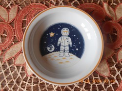 Zsolnay Űrhajós gyerek mély tányér