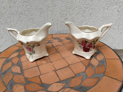 Rose-patterned milk jug, 2 pcs, suitable for coffee too! Beautiful and unique pitcher, pourer.