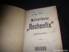 Multiplikátor  , Rechenfix régi '   számolóköny