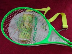 Tennis racket with balls. Swingy fischer. Nicole dürr design. He has!