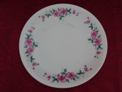 Alföldi porcelán süteményes tányér, rózsaszín virágokkal. Vanneki!