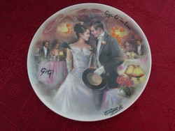 English porcelain decorative plate, marked la 972. Gigi filmmusical detail. He has!