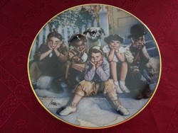 English porcelain decorative plate, marked qa / 711. Footage from the little gauze. He has!