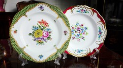 Arnhoffer Györgyné hagyatékából 2 db különleges Herendi porcelán tányér 