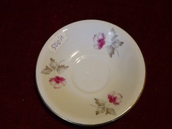 Lowland porcelain coffee cup placemat. Cyclamen flower with gold border. He has!