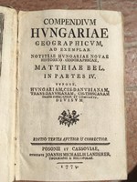 Compendium Hungariae Geograpichum. Ad Exemplar.....Pozsony 1779