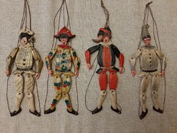 Marionett, Harlekin bábuk, figurák 23 cm