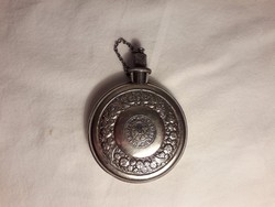 Extremely rare farina metal travel perfume bottle imf - josef maria farina art nouveau - 1920 year