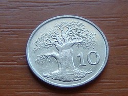 ZIMBABWE 10 CENT 1997  FA Baobab tree #