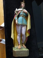 Szent Imre antik szobor, terrakotta, magassága 50 cm. 