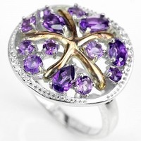 57 és 58 as Valodi Ametiszt 925 Ezust Gyuru