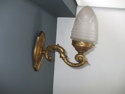 2 db bronz falikar lámpa