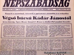1989.07.15  /  Végső búcsú Kádár Jánostól Kádár János  /  Népszabadság  /  Szs.:15643