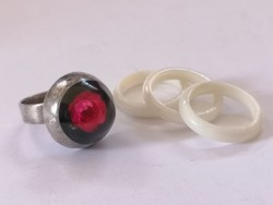 Mexikói TAXCO rózsás ezüst gyűrű