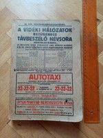 1943 evi telefonkonyv orszagos antik tobb szaz oldalas