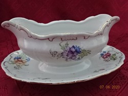 Zsolnay porcelain, antique, shield-sealed, feathered compote bowl with placemat. He has!