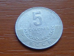 COSTA RICA 5 COLONES 2008 ALU. #