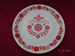 Lowland porcelain red folk pattern wall plate. He has!