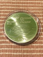 5 Dollar Montréal Olimpia XXI. / Elizabeth Canada 1975