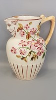 Old hand-painted jug with Zolnay faun head