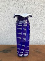 Nagy mintás nehéz üveg váza üvegváza P226