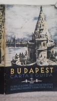Budapest turisztikai térkép 1939. olasz nyelvű
