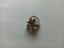 B3 - Fémjelzett 925 ezüst gyűrű virág