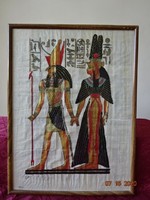 Egyptian pharaohs, painted image on papyrus. Size 40 x 30 cm. He has!