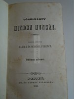 G028.10  VÖRÖSMARTY Mihály - Salamon király - A' Bujdosók -Hábador  - 3 színmű 1845  Kilián György 