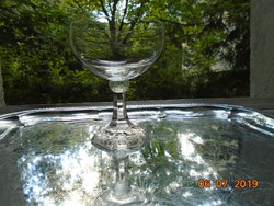 Rosenthal Maria Classic Rose dombor virág mintás,fazettált szár és talp pezsgős pohár