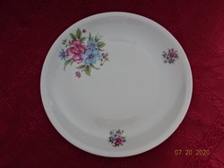Alföldi porcelán lapos tányér, lila/kék virággal. Vanneki!
