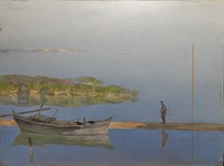 Csáki-Maronyák József Balatoni móló, festmény