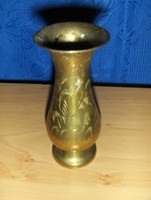 Cizellált réz váza 12 cm (KV)