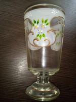 Enamel Painted Stemmed Glass