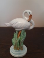 Ritka gyűjtői Drasche flamingó porcelán figura az 1930-as évekből