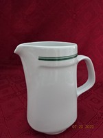 Alföldi porcelain green striped water jug. He has!