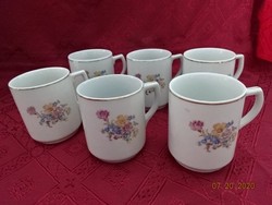 Drasche porcelán bögre, tavaszi virágmintával.Vanneki Jókai