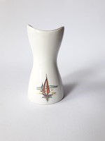 Aquincum retro porcelán szuvenír - Balaton nyaralási emlék váza, vitorlás hajós mintával