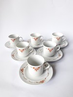 Alföldi retro porcelán kávészkészlet - Blanka csipkebogyós dekorral, mokkás, eszpresszós szett