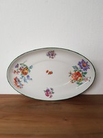 Hüttl Tivadar antik porcelán virágos tányér