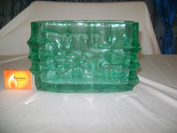 Art deco vastag üveg váza, asztal közép - súlya 1,75 kg