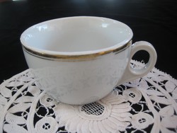 Zsolnay  teás csésze  az 50- es évekből  , 9,5 x 5,8 cm , aranycsík ,kissé kopott