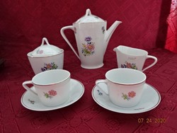 Hollóház porcelain coffee set, 7 pieces, flower pattern, double. He has!